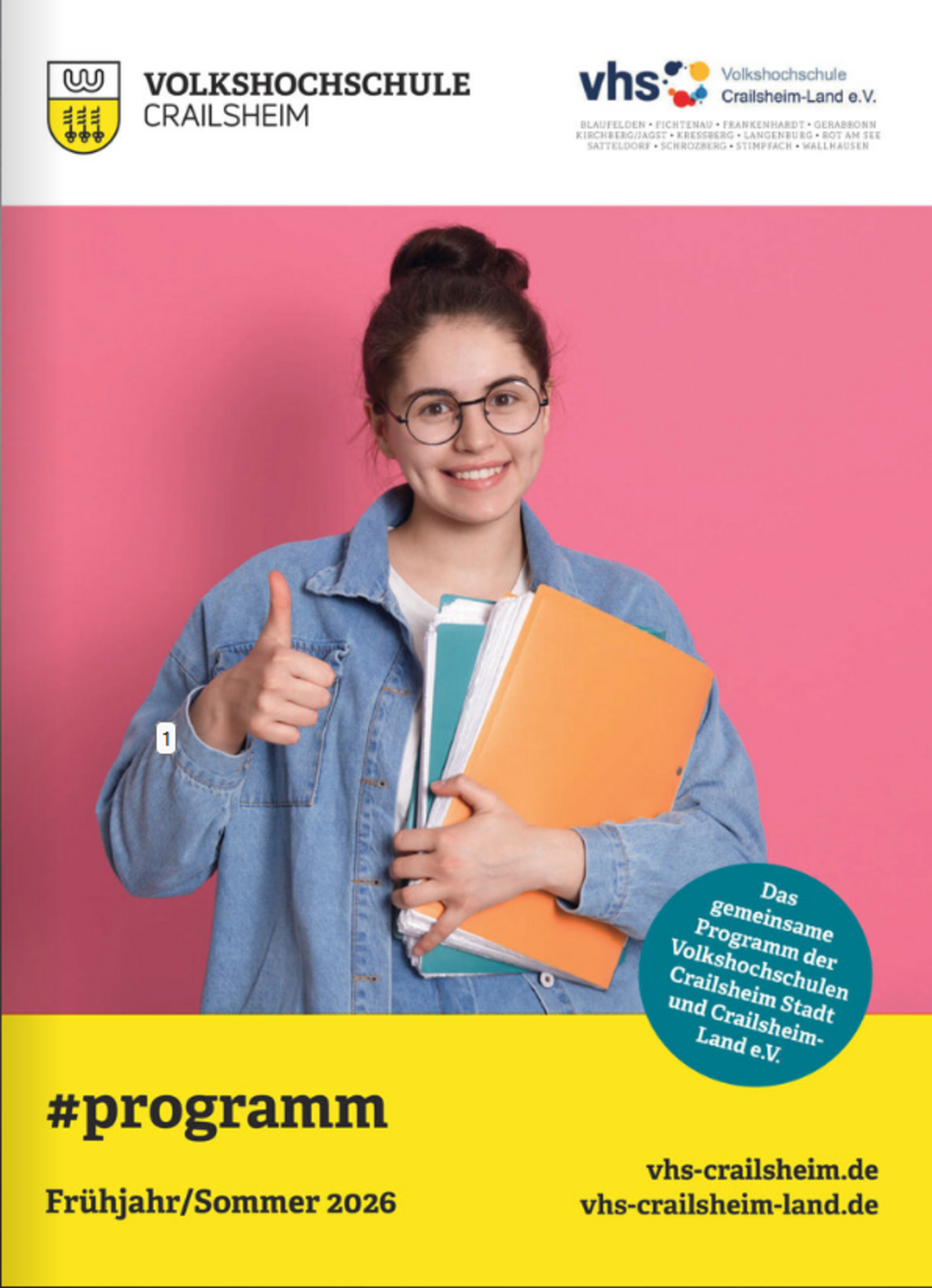 Titelseite Programmheft vhs Crailsheim