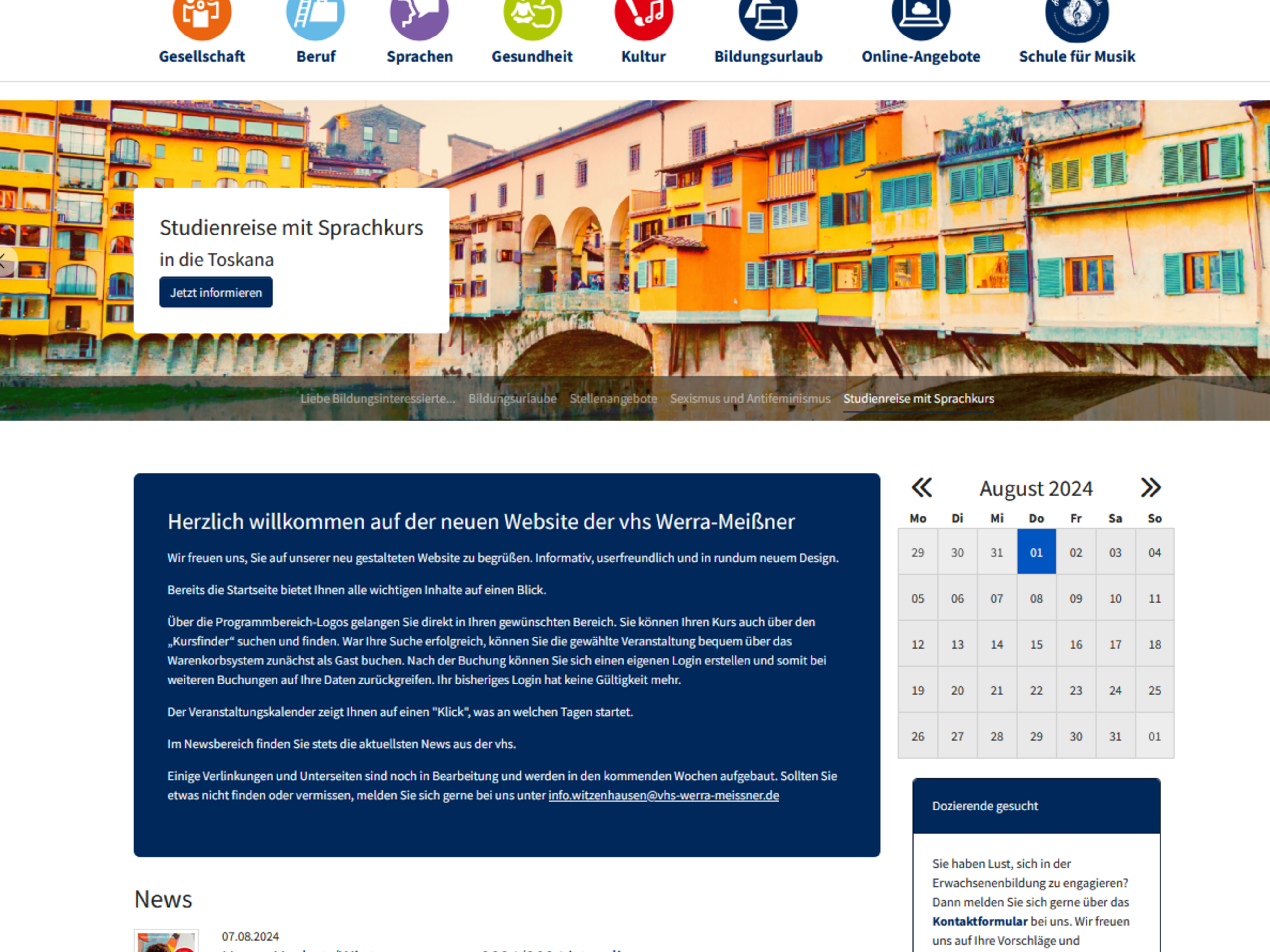 Startseite der vhs Werra-Meißner