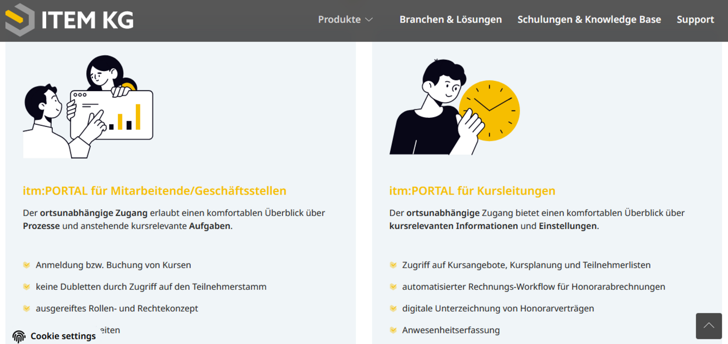 Bild einer Unterseite der ITEM KG