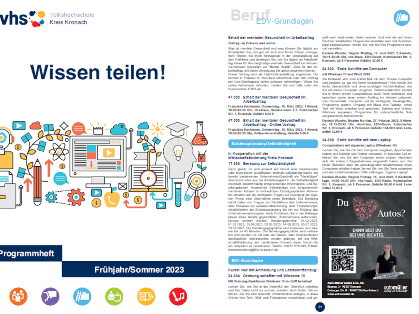 Screenshot eines Programmhefts