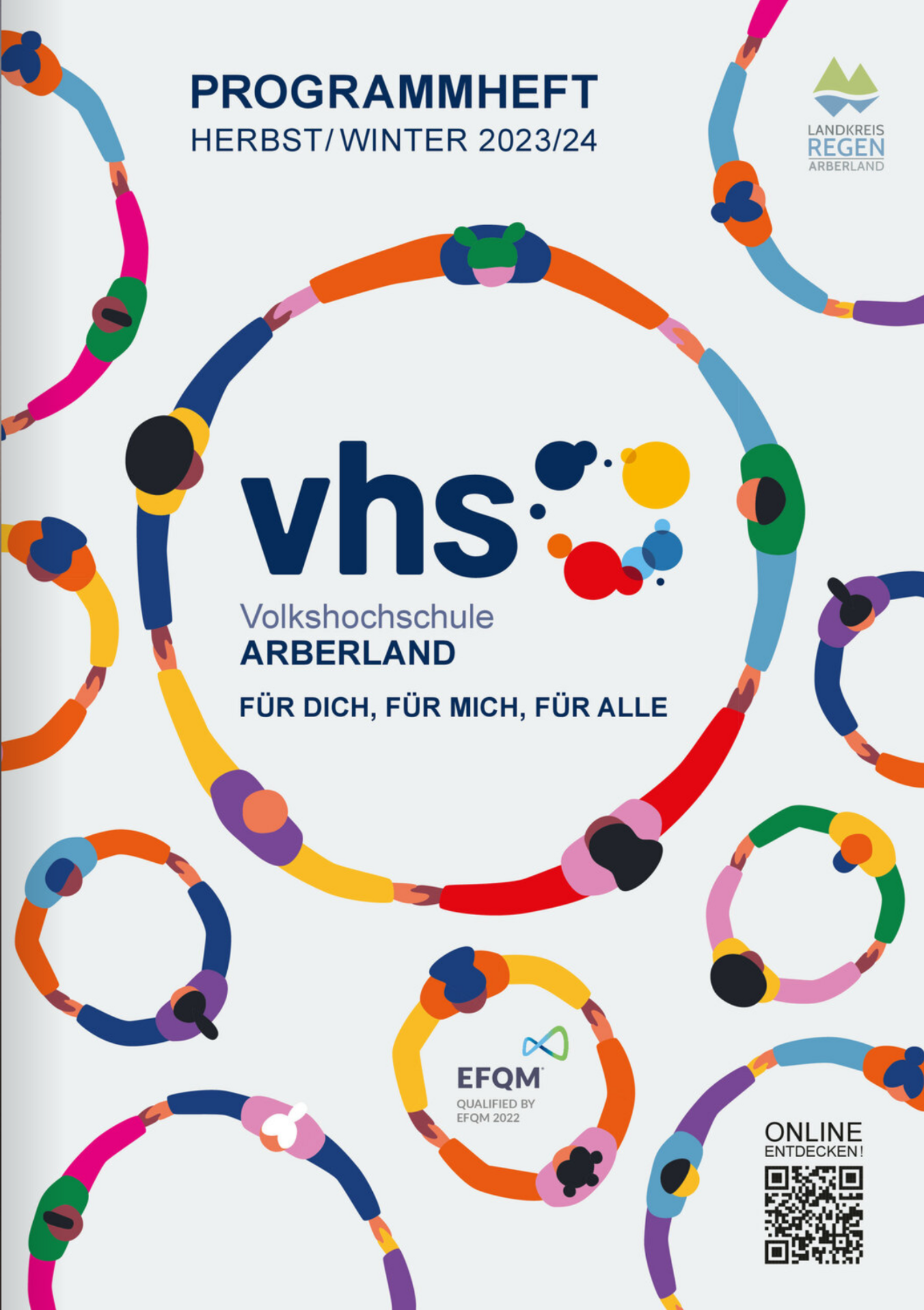 Titelseite des Programmhefts der vhs Arberland