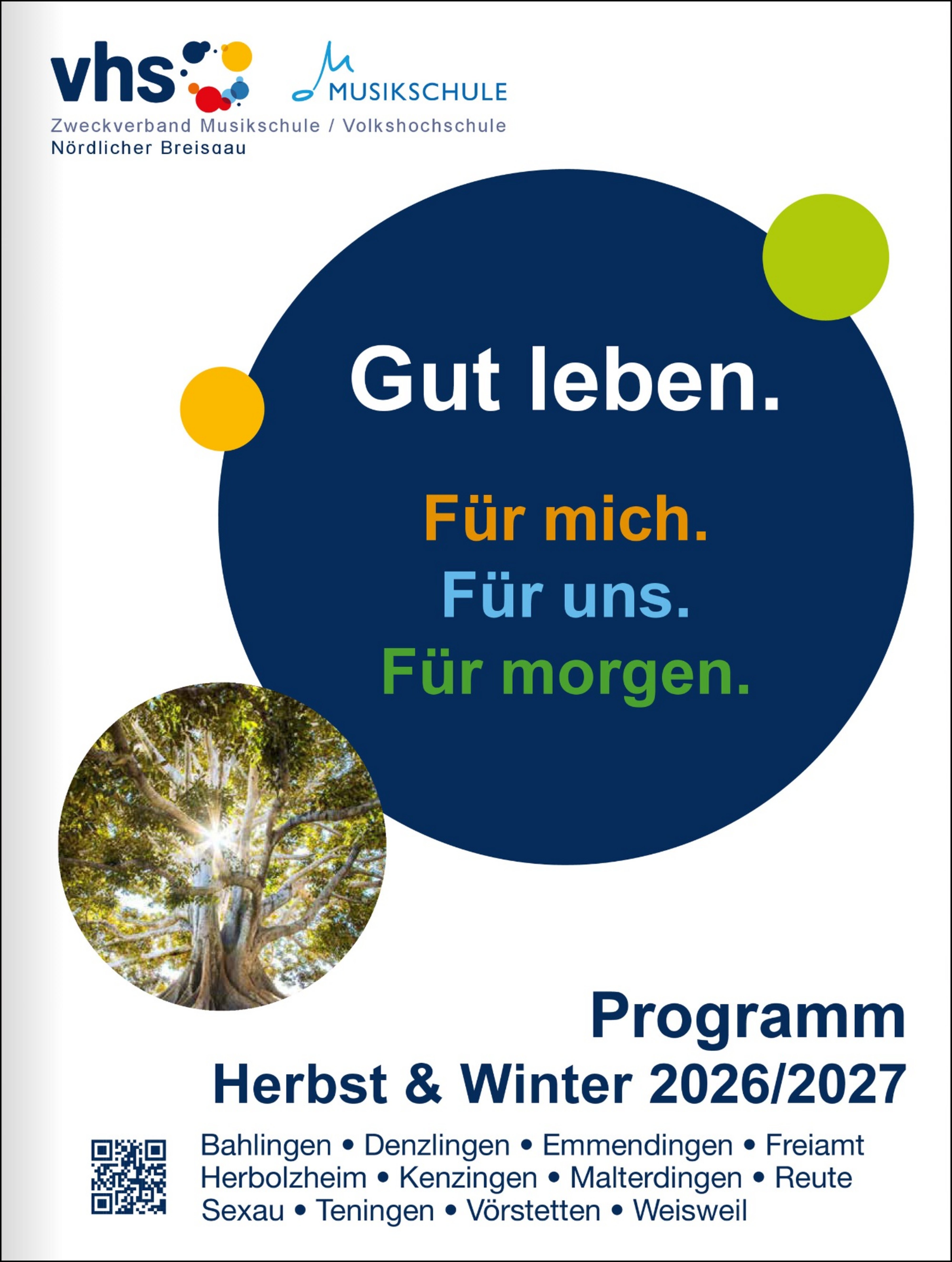 Titelseite des Programmhefts der vhs Nördlicher Breisgau