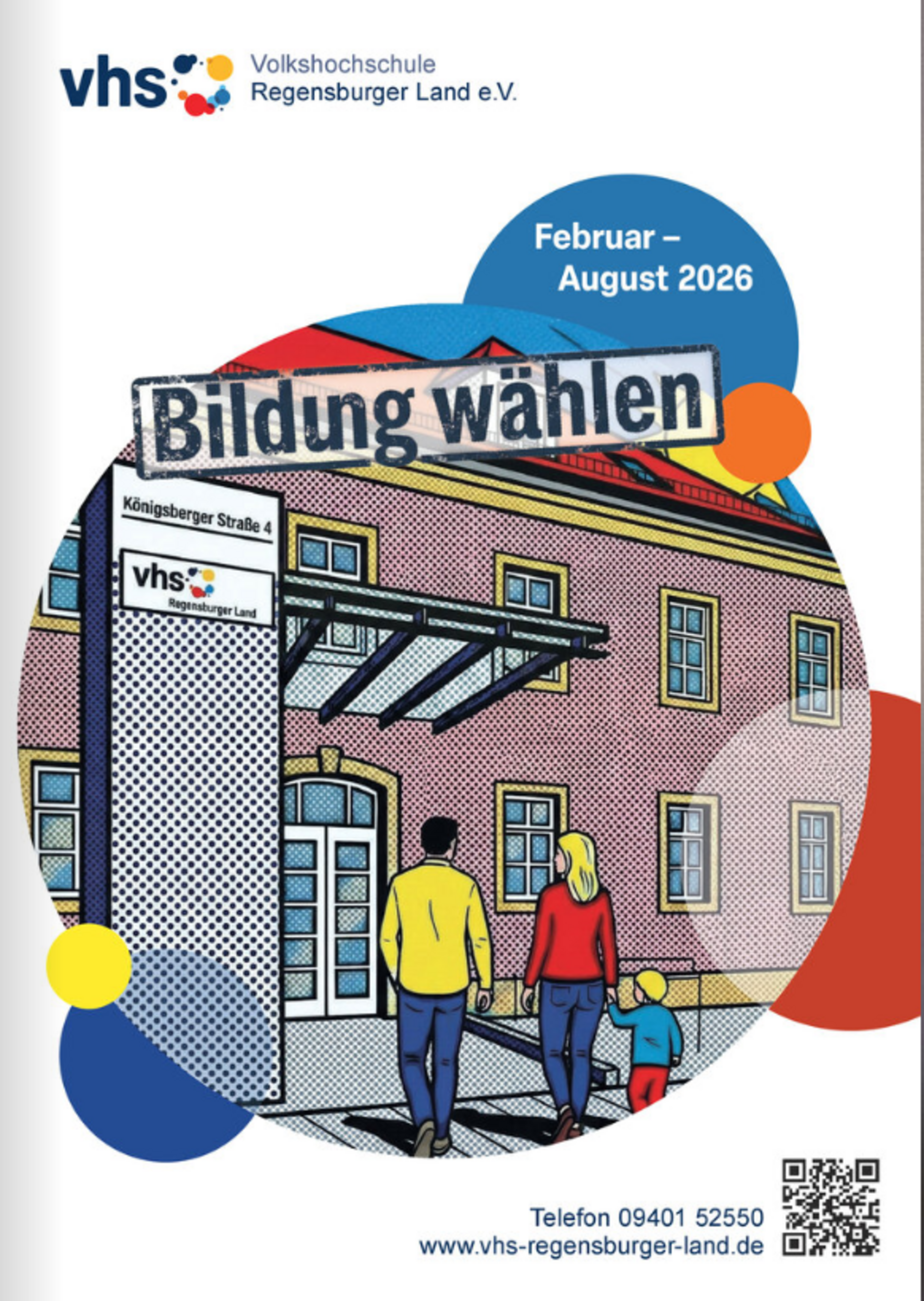 Titelseite Programheft vhs Regensburger Land