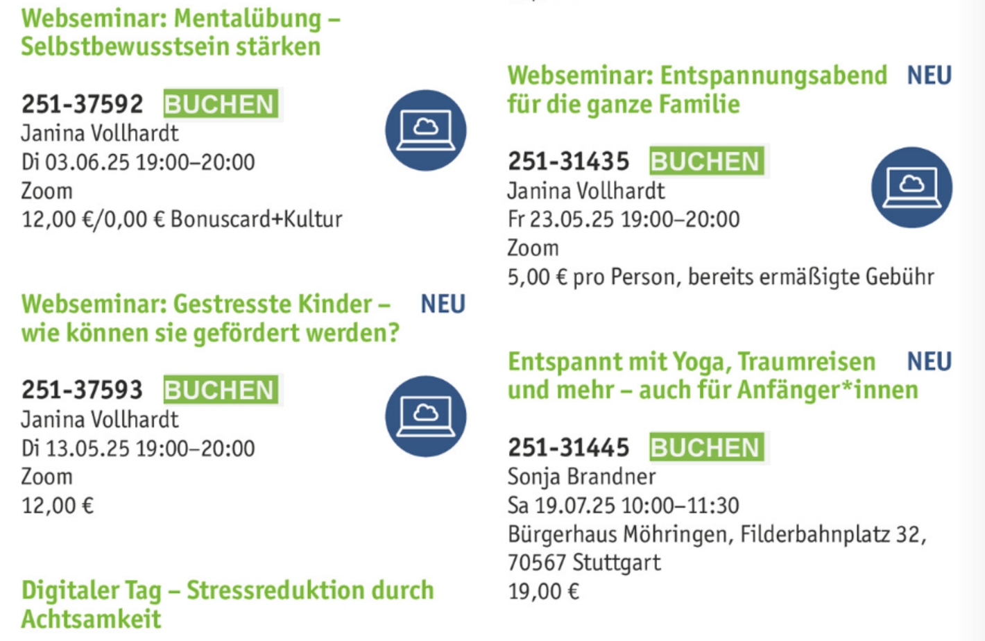 Beispiel eines Buchungssymbols